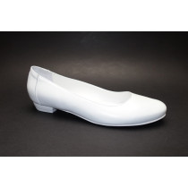 Vycházková obuv-baleríny, De-Plus, šíře G, bílá