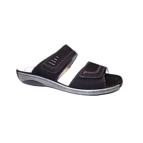 Letní vycházková obuv flexiblová-pantofle, Waldläufer, šíře G, černá