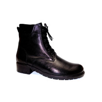 Zimní vycházková obuv-kotníková, De-Plus, šíře G 1/2, černá