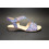 Letní vycházková obuv, Gabor, šíře G, modrá+kytky