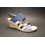 Letní vycházková obuv, Gabor, šíře G, modrá+kytky