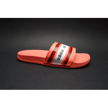 Letní obuv pro volný čas-pantofle, Adidas, Adilette Comfort, oranžovo-bílá