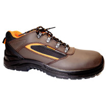 Pracovní obuv, Bennon, Farmis O1 Low, hnědo-černo-oranžová
