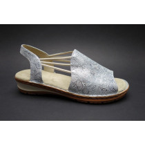 Letní vycházková obuv-flexiblová, Ara, Havaii, šíře G, stříbrná