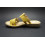 Letní vycházková obuv flexiblová-pantofle, Rieker, žlutá