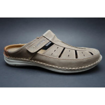 Letní vycházkové pantofle-flexiblová obuv, Josef Seibel, Anvers 76, šedo-hnědá