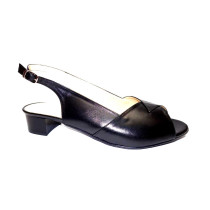 Letní vycházková obuv, De-Plus, šíře K, černá