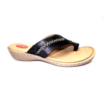 Letní vycházková obuv flexiblová-pantofle, Jana, šíře H, černá