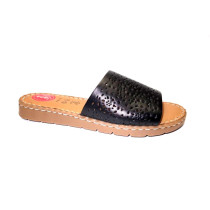 Letní vycházková obuv flexiblová-pantofle, Jana, šíře H, černá