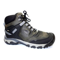 Turistická obuv pro středně náročný terén, Keen, Ridge Flex Mid WP M, tmavě šedo-černá