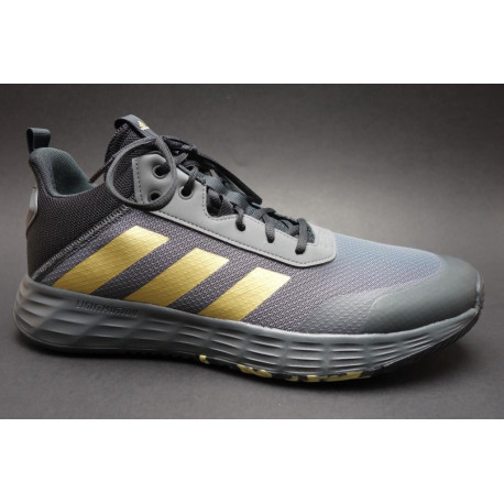 Basketbalová obuv, Adidas, OwnTheGame 2.0, šedo-černo-zlatá