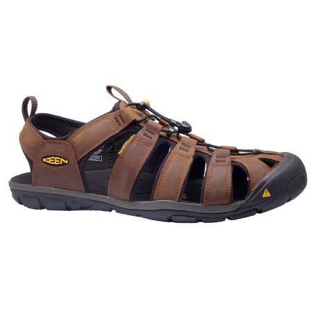Letní turistická obuv pro lehký terén, Keen, Clearwater CNX Leather, tmavě hnědo-černá