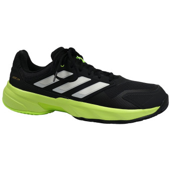 Tenisová obuv, Adidas, CourtJam Control 3 M CL, černo-bílo-neonová