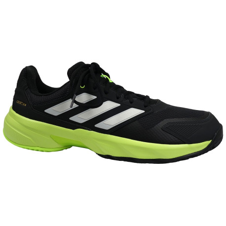 Tenisová obuv, Adidas, CourtJam Control 3 M CL, černo-bílo-neonová