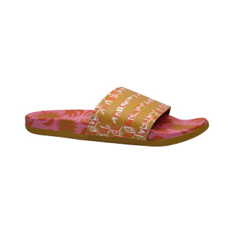 Letní obuv pro volný čas-pantofle, Adidas, Adilette Comfort, žluto-růžová