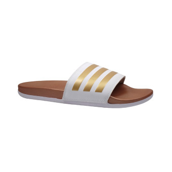 Letní obuv pro volný čas-pantofle, Adidas, Adilette Comfort, bílo-zlatá