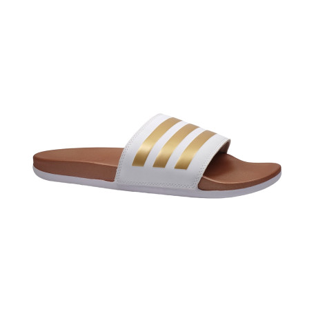 Letní obuv pro volný čas-pantofle, Adidas, Adilette Comfort, bílo-zlatá